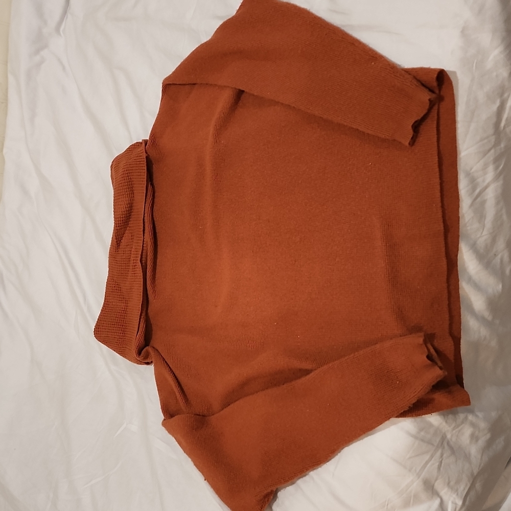 Orange Turtleneck Sweater